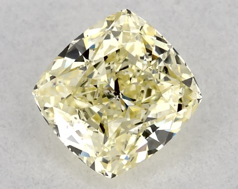 GIA 0.53 Carat Fancy Yellow-SI1 Cushion Modified Cut Diamond